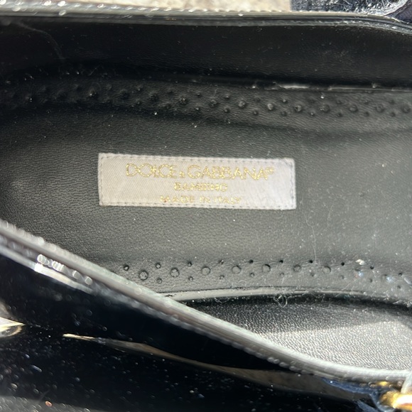 Dolce & Gabbana Black Patent Ballet Flats Shoes 38 - Picture 6 of 9